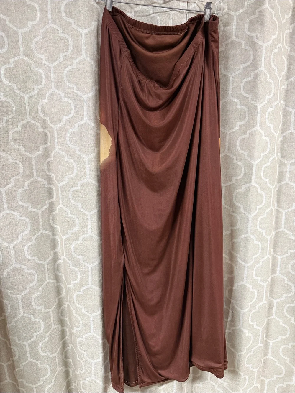 Madden Girl brown yellow floral tube midi dress plus size 3X